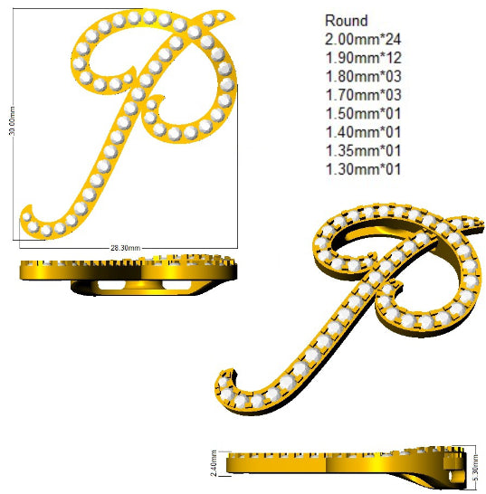 SP6016-P — Pendant - 9k Yellow Gold detail