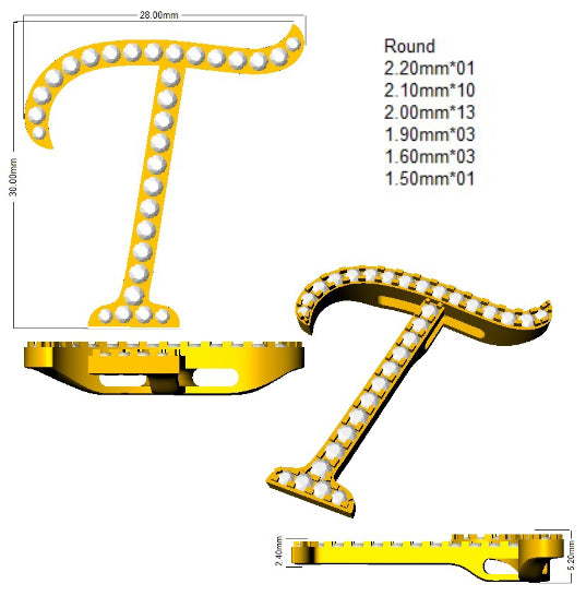 SP6016-T — Pendant - 9k Yellow Gold detail