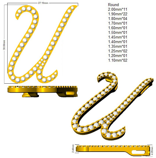 SP6016-U — Pendant - 9k Yellow Gold detail