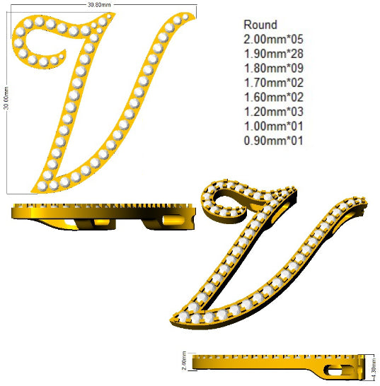 SP6016-V — Pendant - 9k Yellow Gold detail