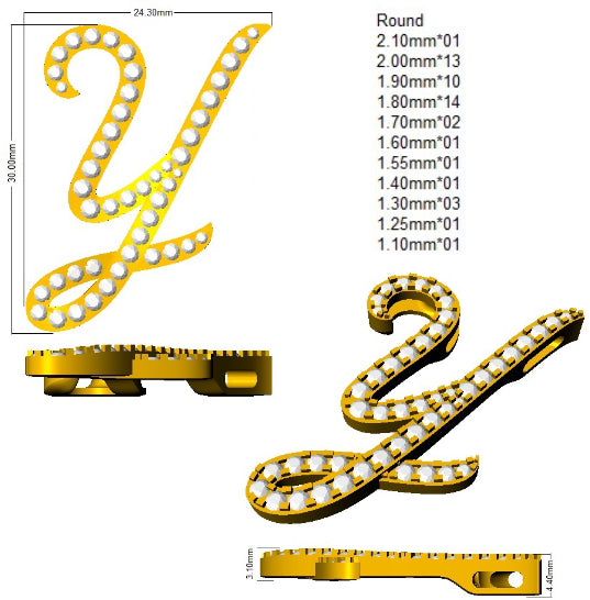 SP6016-Y — Pendant - 9k Yellow Gold detail