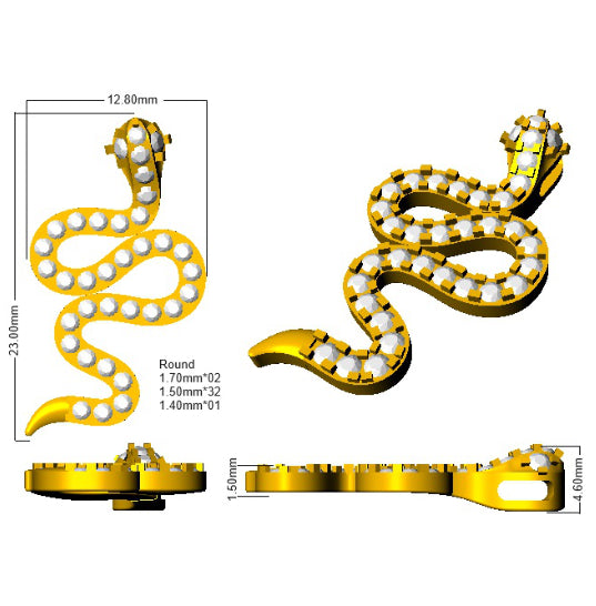 SP6024 — Pendant - 9 KT Yellow Gold detail