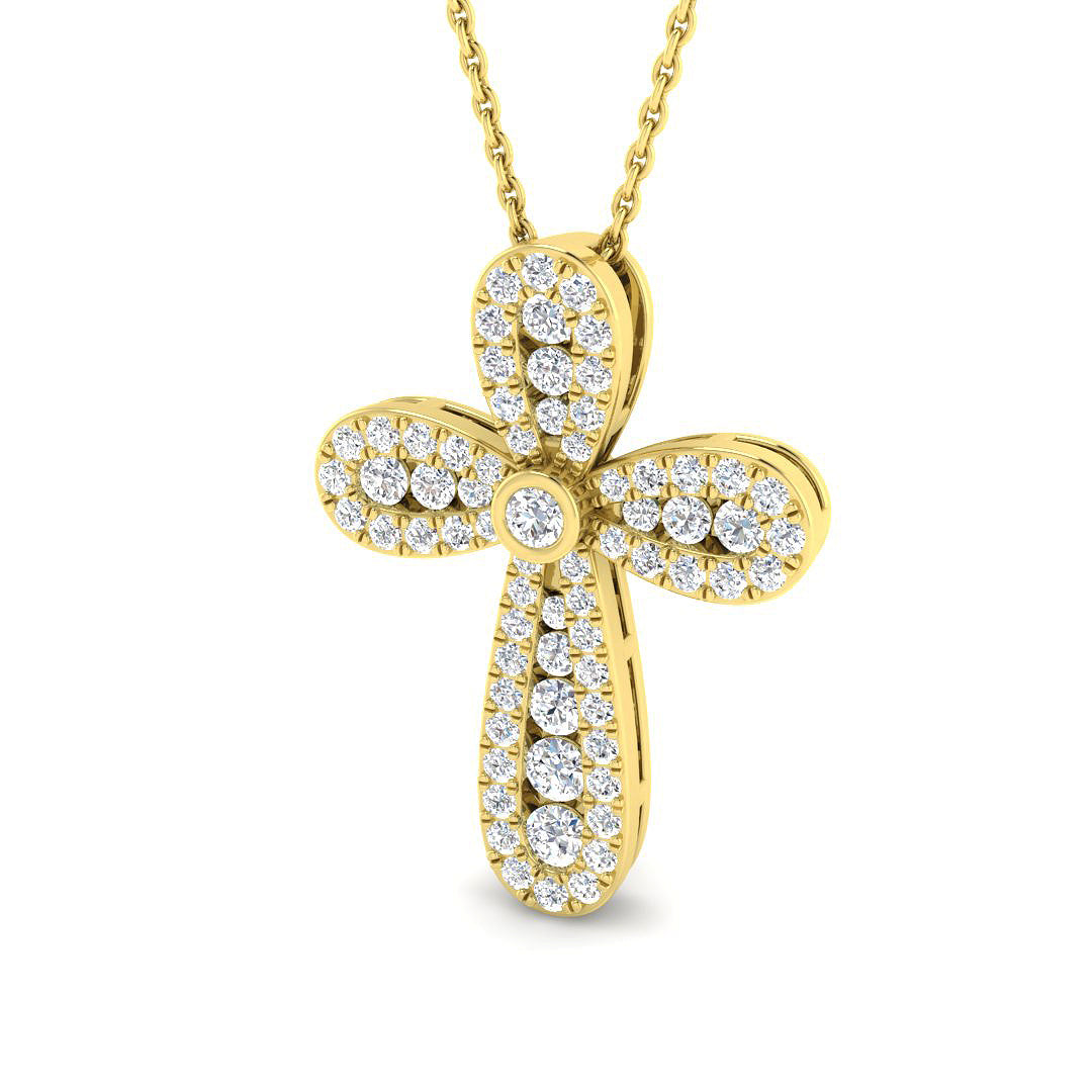 SP6026 — Cross - 9k Yellow Gold
