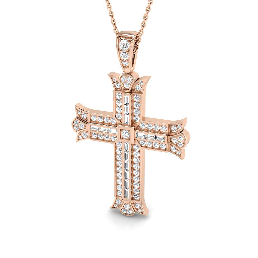 SP6038 — Cross - 9k Rose Gold