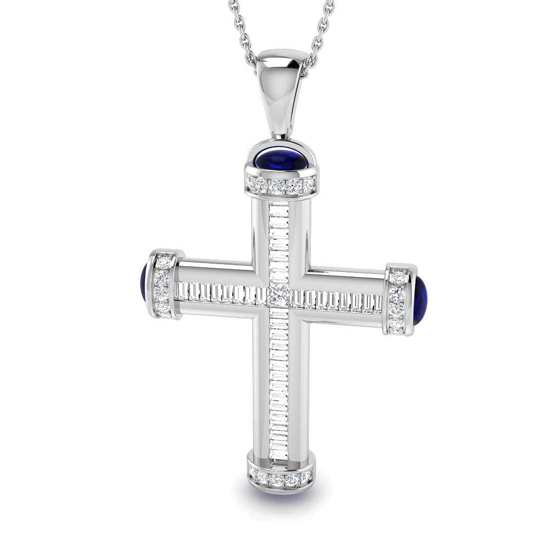 SP6040 — Cross - 9k White Gold