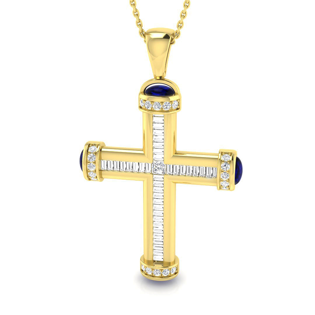 SP6040 — Cross - 9k Yellow Gold
