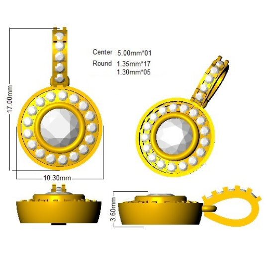 SP6049 — Pendant - 9k Yellow Gold detail