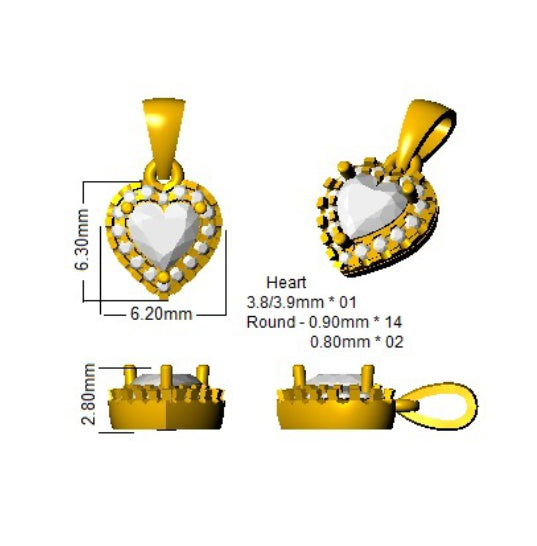 SP6055 — Pendant - 9k Yellow Gold detail