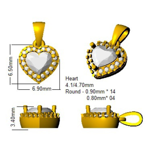 SP6057 — Pendant - 9k Yellow Gold detail