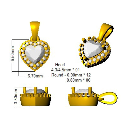 SP6058 — Pendant - 9k Yellow Gold detail