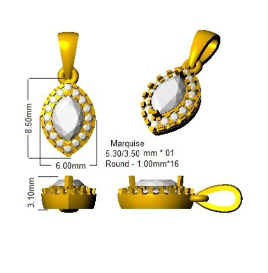 SP6059 — Pendant - 9k Yellow Gold detail