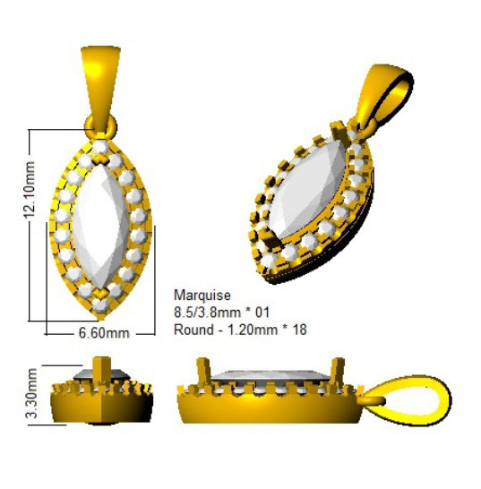 SP6065 — Pendant - 9k Yellow Gold detail