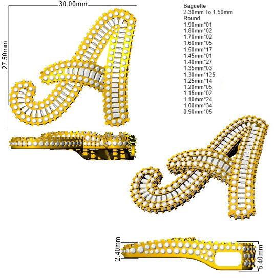 SP6069-A — Pendant - 9k Yellow Gold detail