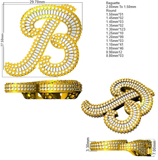 SP6069-B — Pendant - 9k Yellow Gold detail