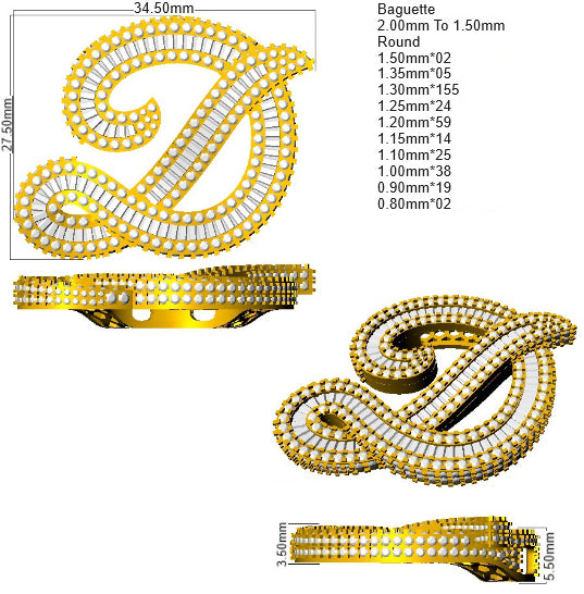 SP6069-D — Pendant - 9k Yellow Gold detail
