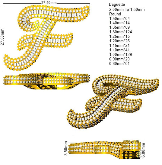 SP6069-F — Pendant - 9k Yellow Gold detail