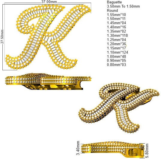 SP6069-K — Pendant - 9k Yellow Gold detail