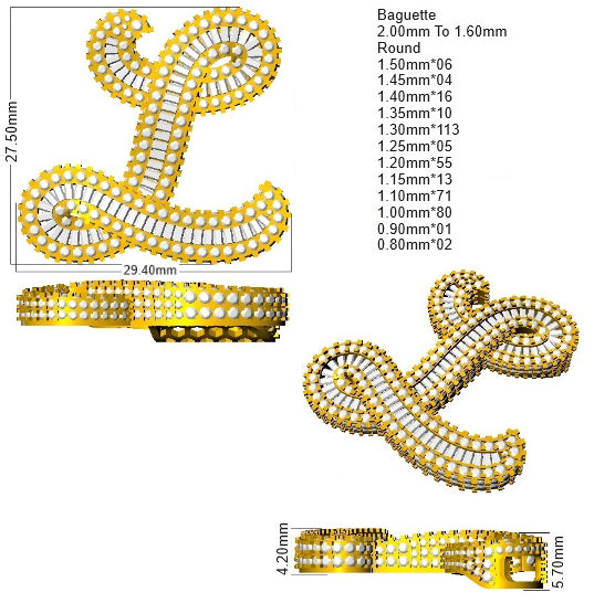 SP6069-L — Pendant - 9k Yellow Gold detail