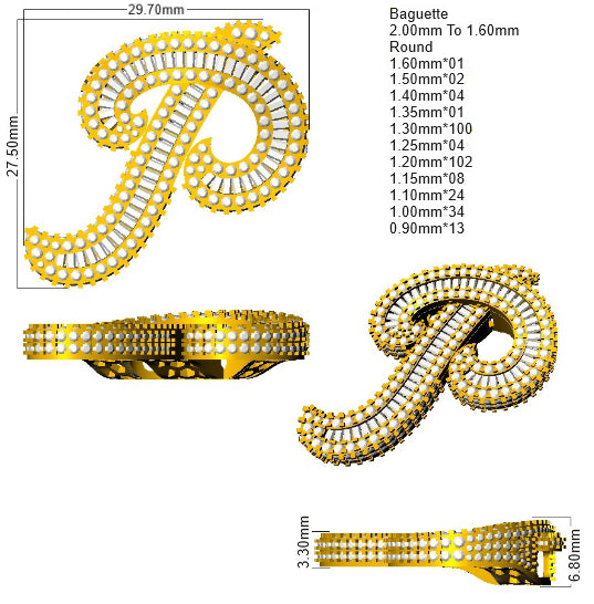 SP6069-P — Pendant - 9k Yellow Gold detail