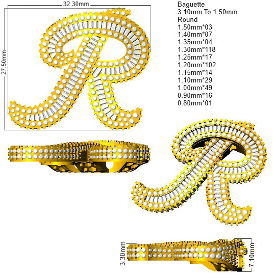 SP6069-R — Pendant - 9k Yellow Gold detail