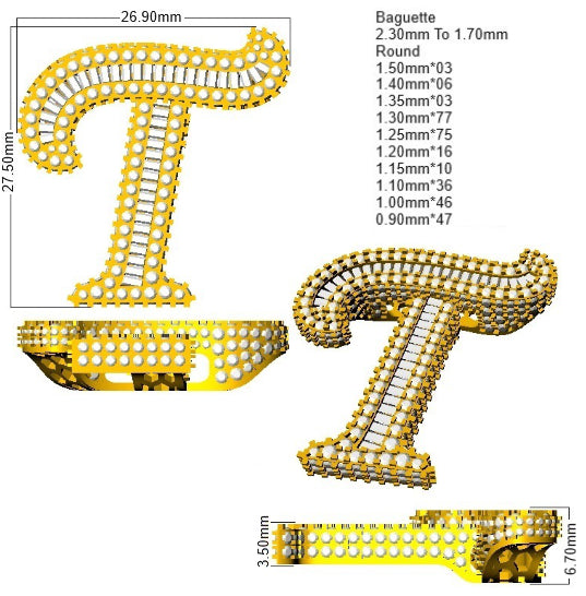 SP6069-T — Pendant - 9k Yellow Gold detail