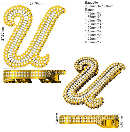 SP6069-U — Pendant - 9k Yellow Gold detail