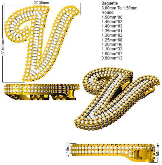 SP6069-V — Pendant - 9k Yellow Gold detail