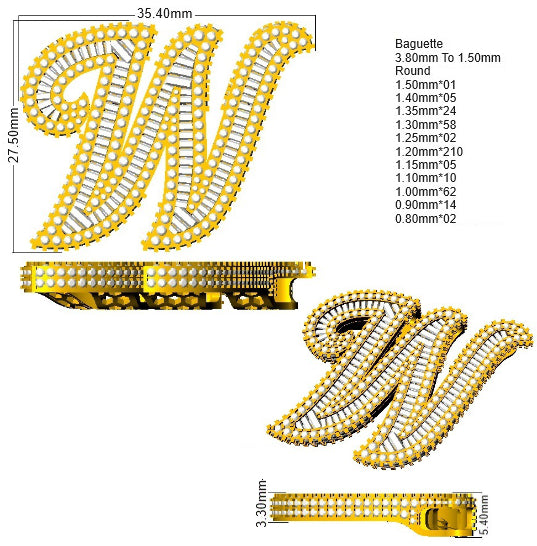 SP6069-W — Pendant - 9k Yellow Gold detail