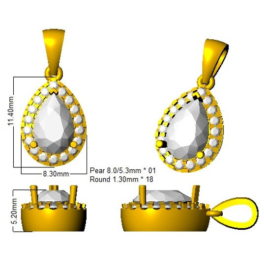 SP6078 — Pendant - 9k Yellow Gold detail