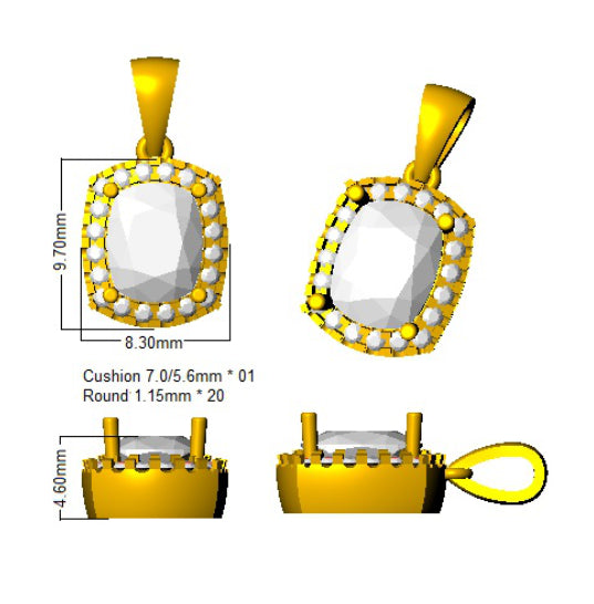 SP6081 — Pendant - 9k Yellow Gold detail
