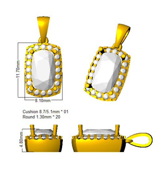 SP6085 — Pendant - 9k Yellow Gold detail