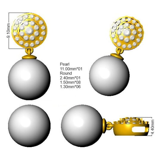SP6109 — Pendant - 9k Yellow Gold detail