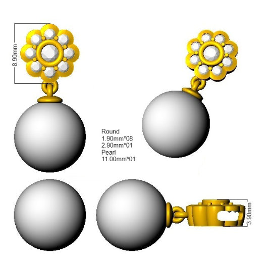 SP6112 — Pendant - 9k White Gold detail
