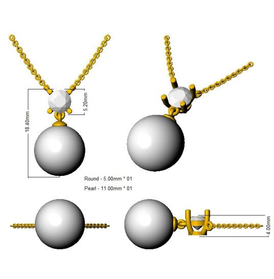 SP6114 — Pendant - 9k Yellow Gold detail