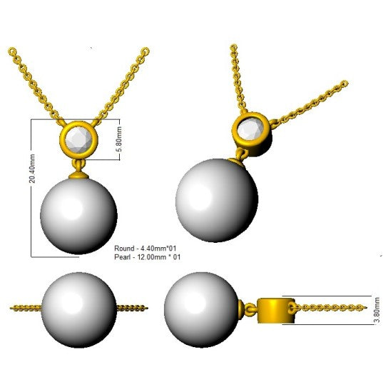 SP6115 — Pendant - 9k Yellow Gold detail