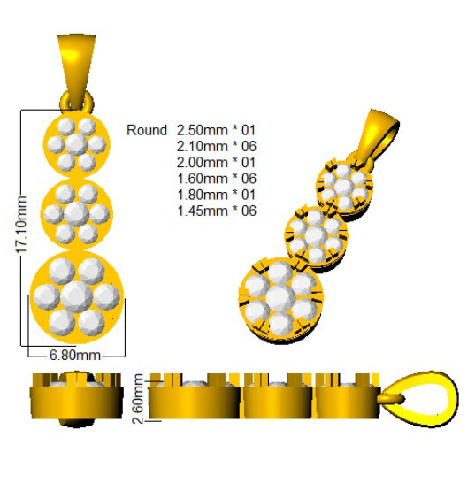 SP6122 — Pendant - 9k Yellow Gold detail