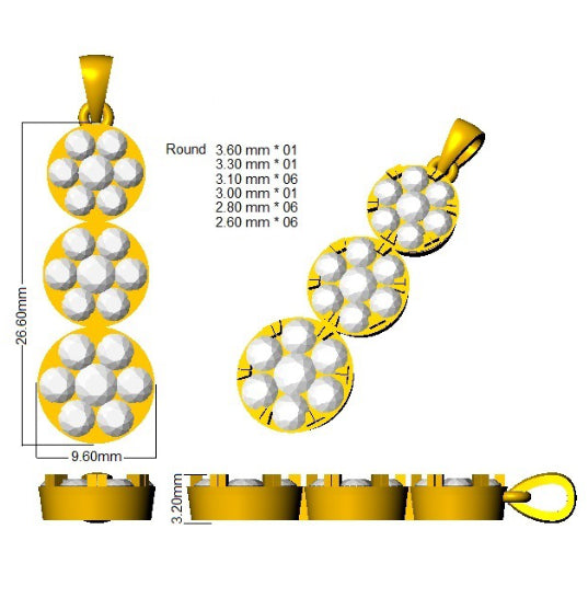 SP6125 — Pendant - 9k Yellow Gold detail