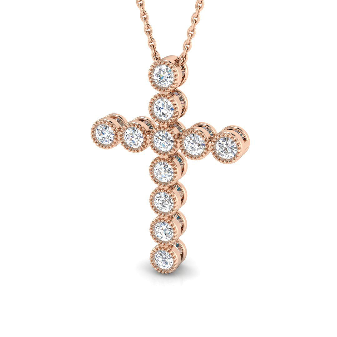 SP6138 — Cross - 9k Rose Gold