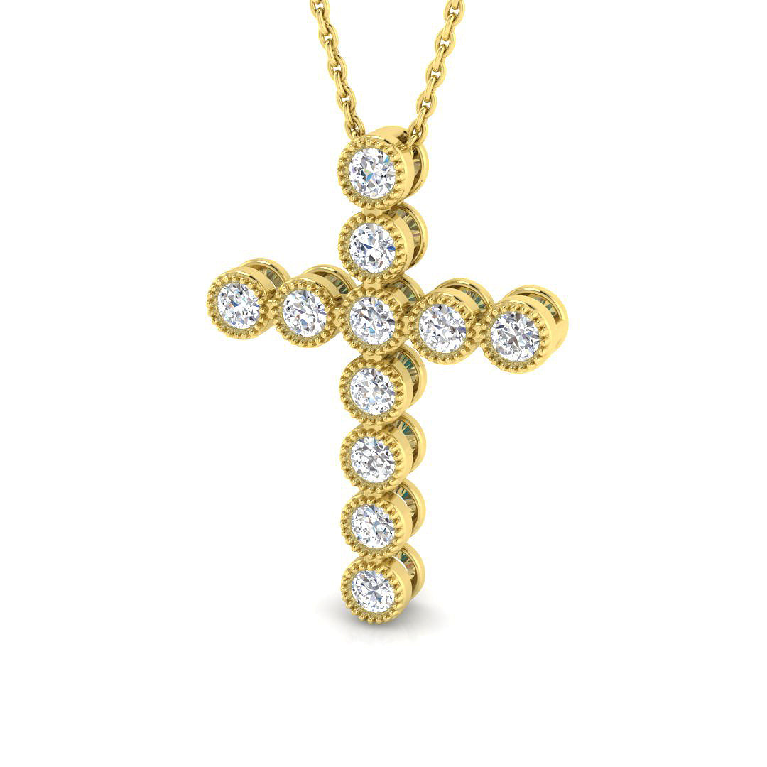 SP6138 — Cross - 9k Yellow Gold