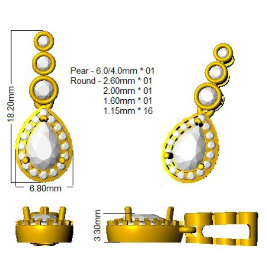 SP6140 — Pendant - 9k Yellow Gold detail