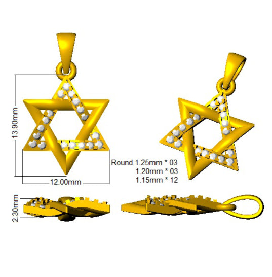 SP6184 — Pendant - 9k Yellow Gold detail