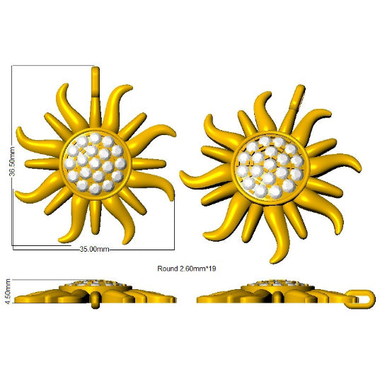 SP6186 — Pendant - 9k Yellow Gold detail