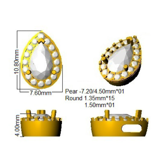 SP6200 — Pendant - 9k Yellow Gold detail