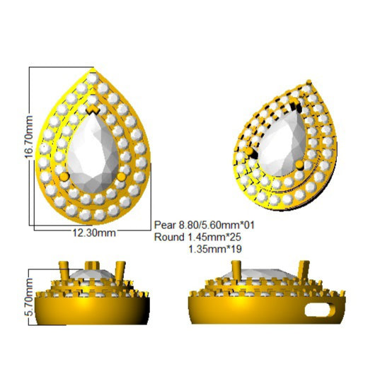 SP6201 — Pendant - 9k Yellow Gold detail