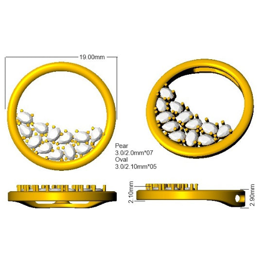SP6205 — Pendant - 9k Yellow Gold detail