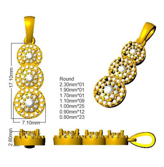 SP6208 — Pendant - 9k Yellow Gold detail