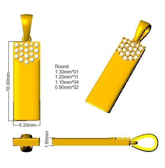 SP6214 — Pendant - 9k Yellow Gold detail