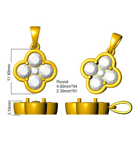 SP6221 — Pendant - 9k Yellow Gold detail