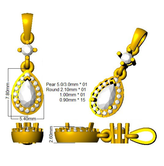 SP6222 — Pendant - 9k Yellow Gold detail