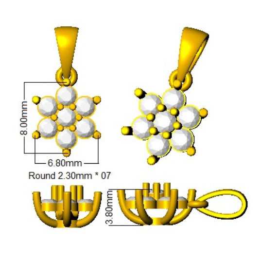 SP6229 — Pendant - 9k Yellow Gold detail